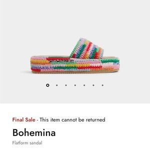 Aldo Bohemina Multicolor Crochet Flatform Sandal
